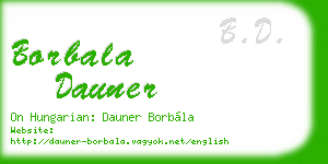 borbala dauner business card